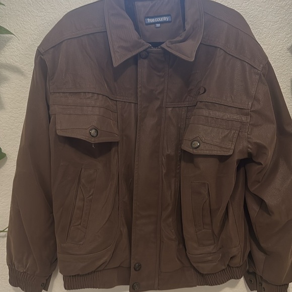 Free Country Brown Faux Leather Jacket Men’s Size M – Minor Flaw - Picture 5 of 11